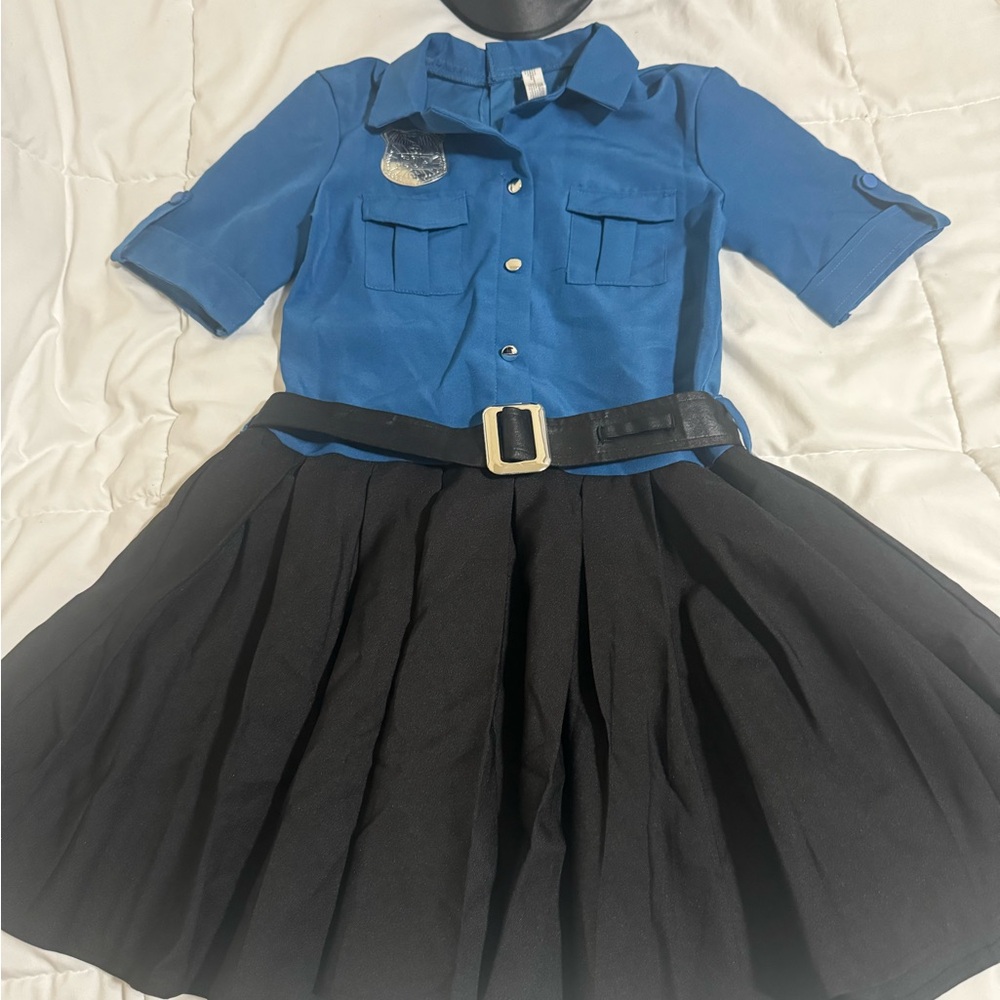 Kids Police Officer Costume - Blue and Black